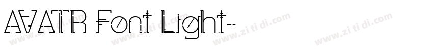 AVATR Font Light字体转换